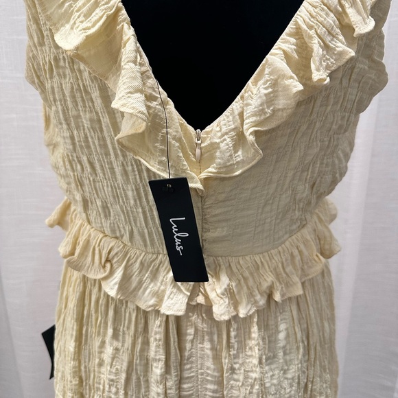 Lulu's Yellow Ruffle Mini Dress - Picture 8 of 12
